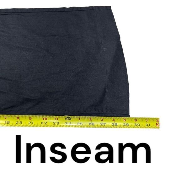 Anthropologie Pants Women 2 Black Linen Blend Belted Three Button Front Wide Leg - Picture 4 of 8